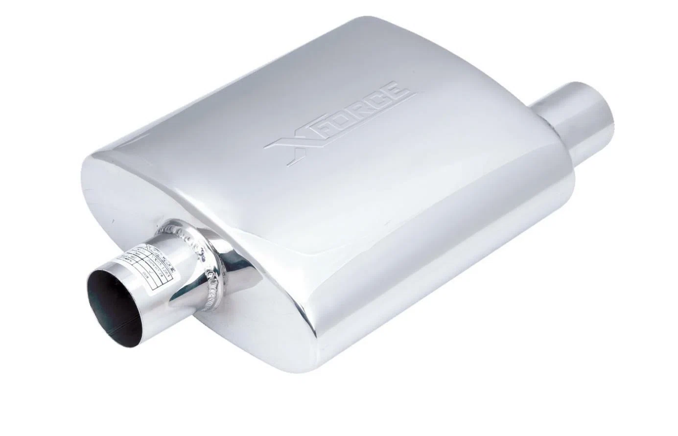 XFORCE Exhaust VX05-1276 - Stainless Steel Oval Exhaust Resonator